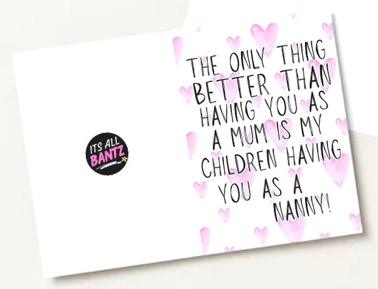 You As A Nanny - Greeting Card