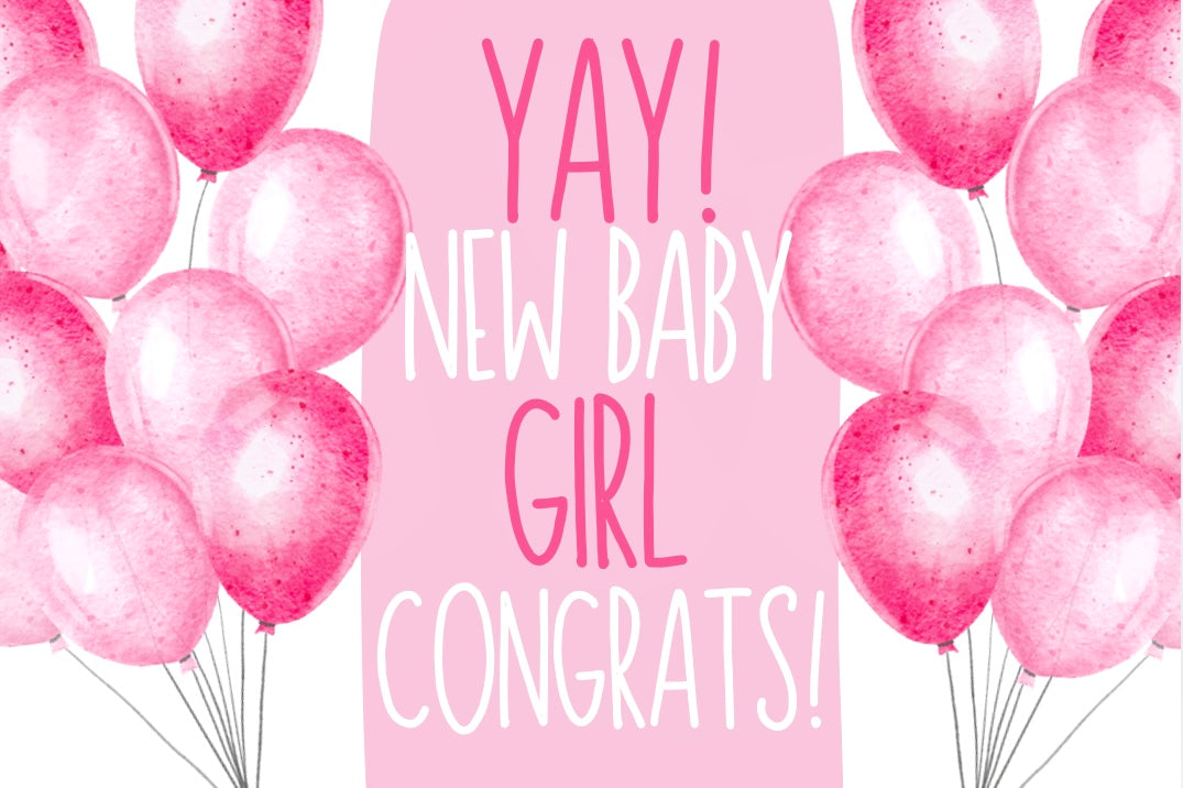 New Baby Girl - Wine Bottle Label