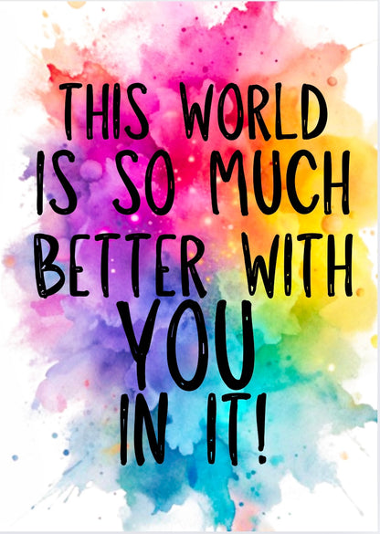 So Much Better With You -  Greeting Card