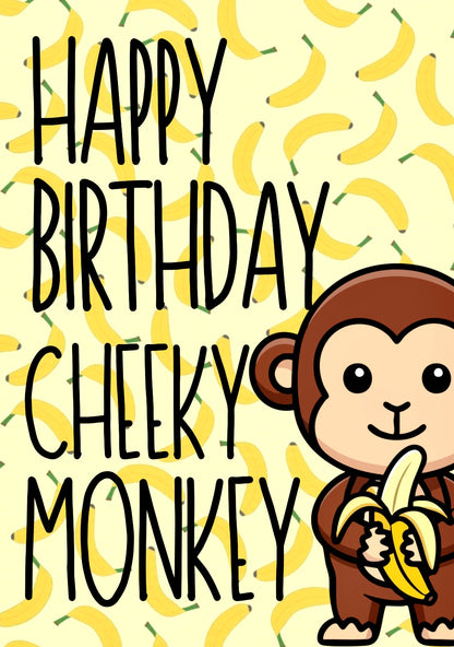 Birthday Monkey -  Birthday Card