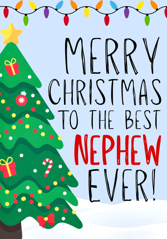 Merry Christmas Nephew -  Greeting Card