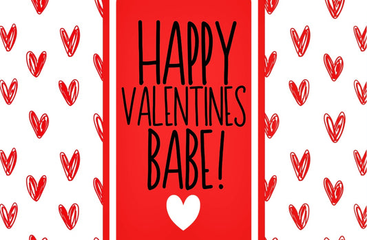 Happy Valentines Babe - Wine Bottle Label