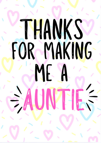 Thanks Auntie -  Greeting Card