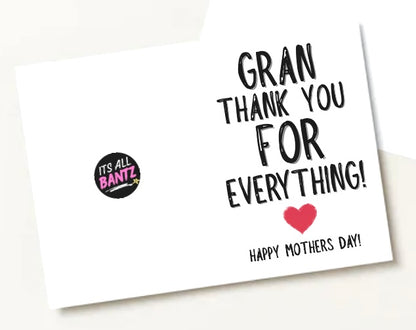 Gran Thank You - Greeting Card