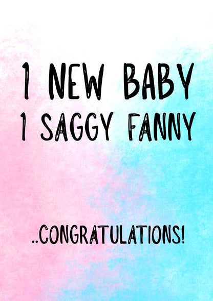 1 New Baby -  Greeting Card