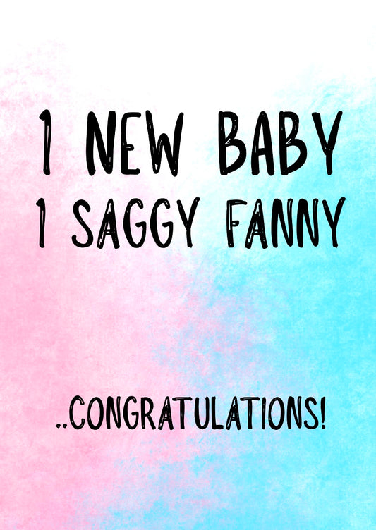 1 New Baby -  Greeting Card