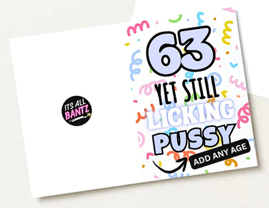 Still Licking Pussy - Birthday Card