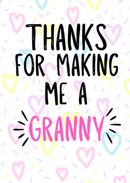 Thanks Granny -  Greeting Card