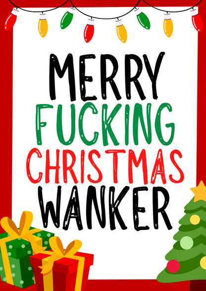 Christmas Wanker -  Greeting Card