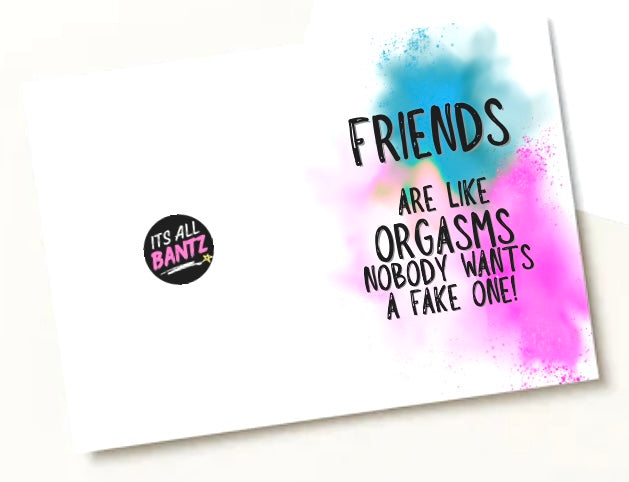 Fake Orgasm - Greeting Card