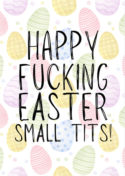 Happy Fucking Easter Small Tits - Greeting Card