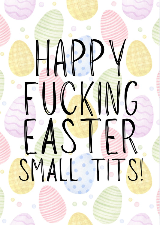 Happy Fucking Easter Small Tits - Greeting Card