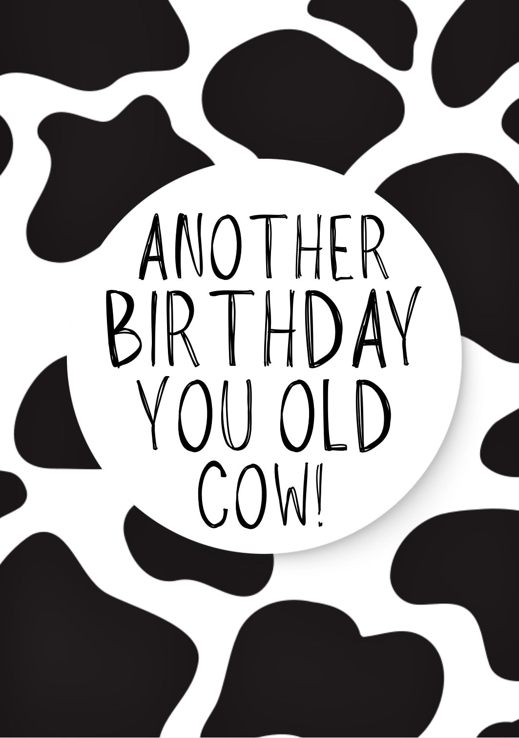 Old Cow - Greeting Card
