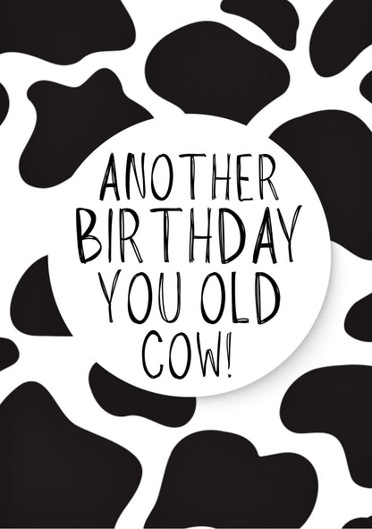 Old Cow - Greeting Card