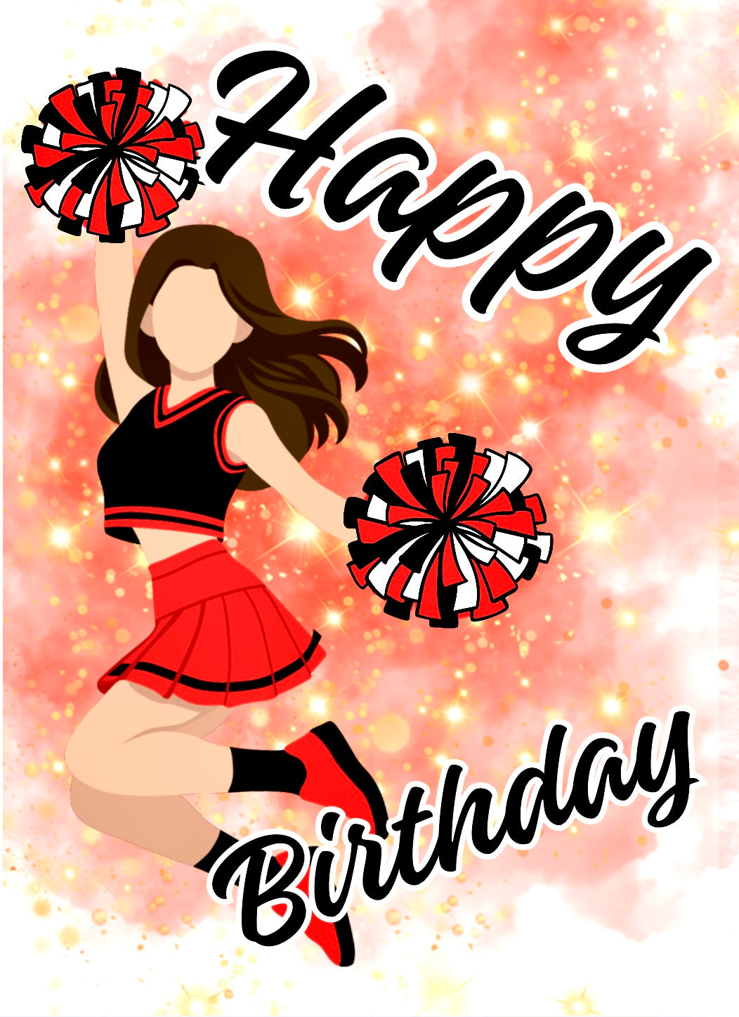 Cheerleading Happy Birthday -  Birthday Card