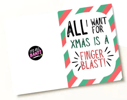 Finger Blast Christmas -  Greeting Card