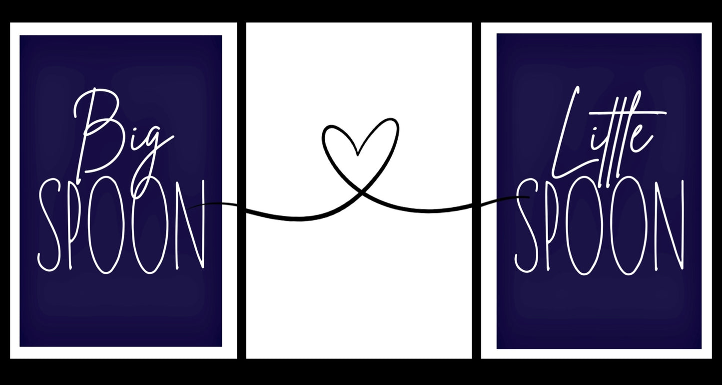 Big Spoon Little Spoon - Home Decor Print