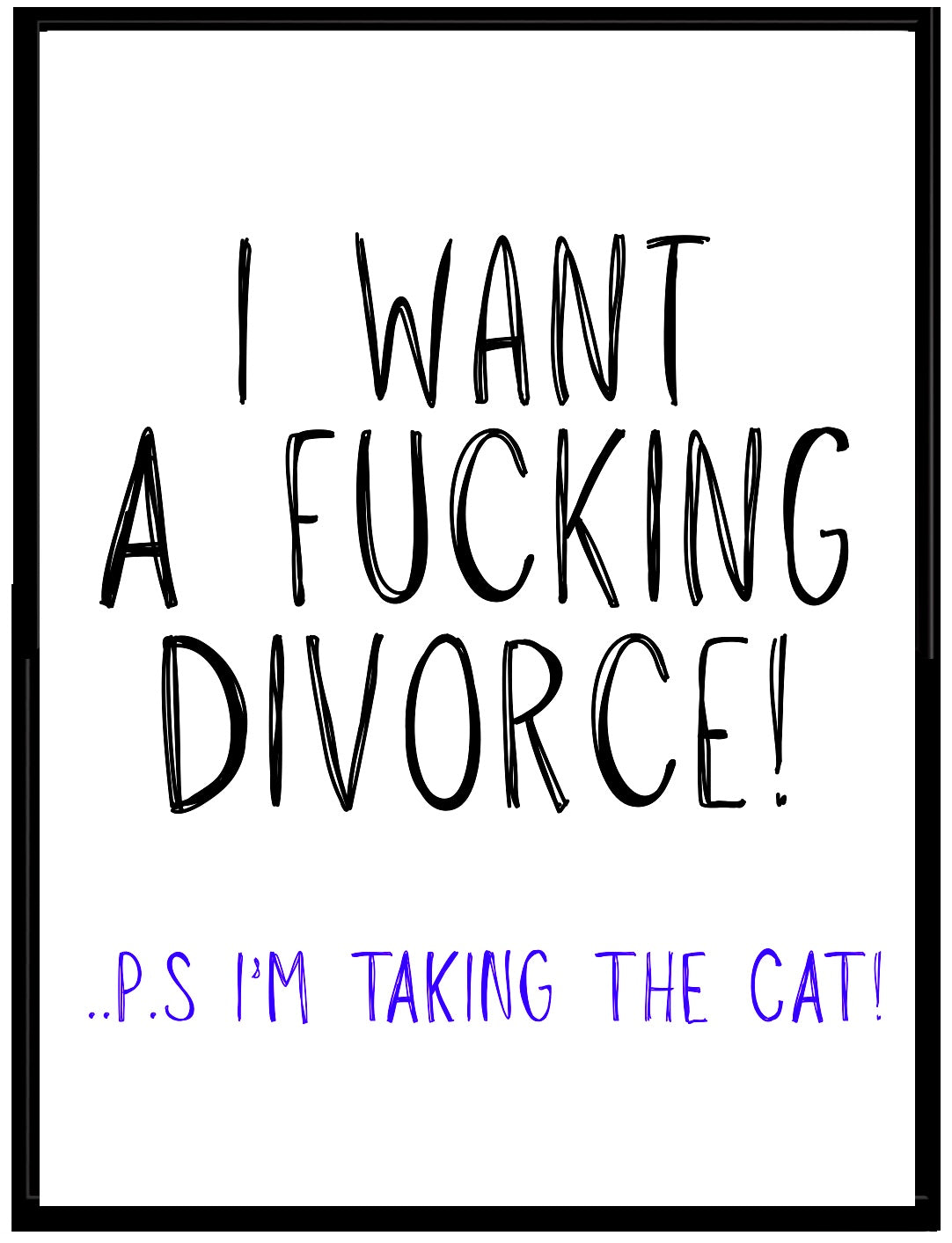 Taking The Cat -  Greeting Card