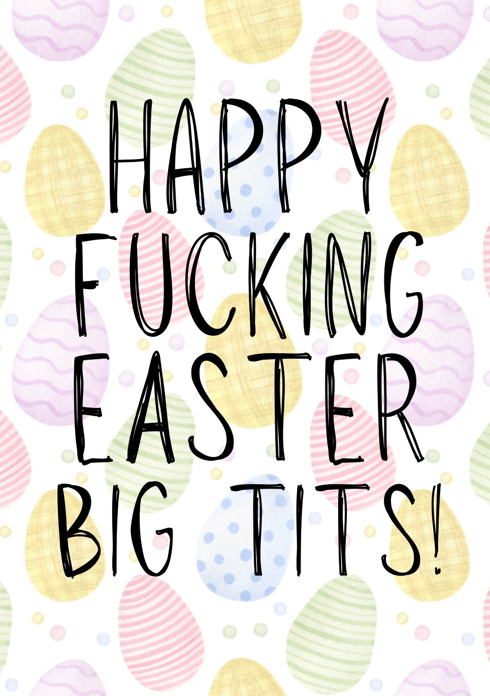 Happy Fucking Easter Big Tits - Greeting Card