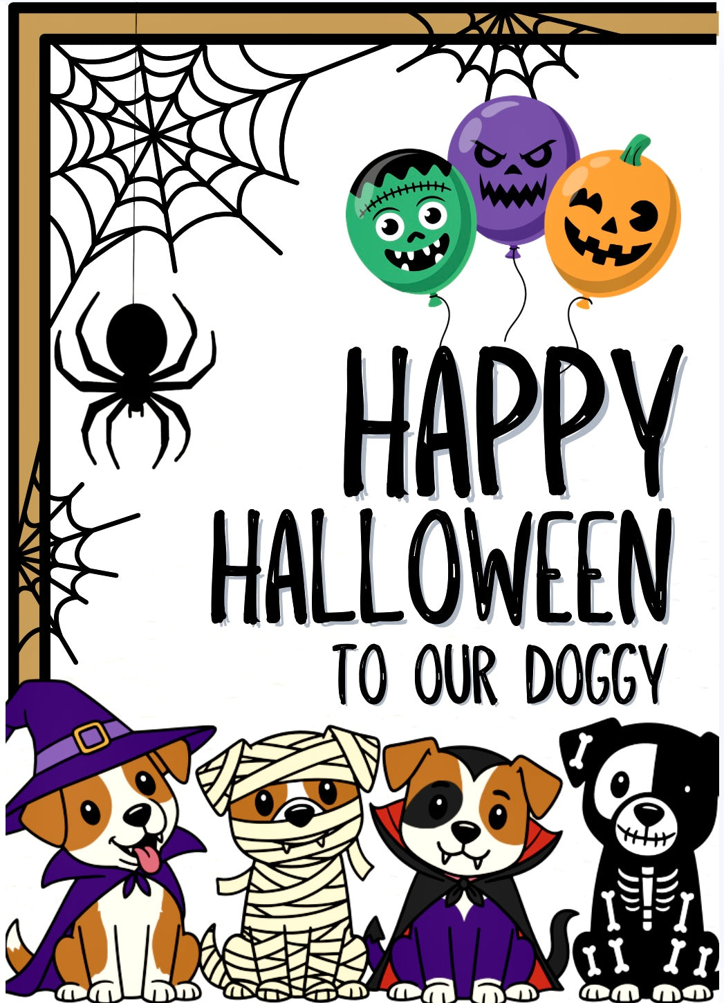 Happy Halloween To The Dog -  Greeting Card