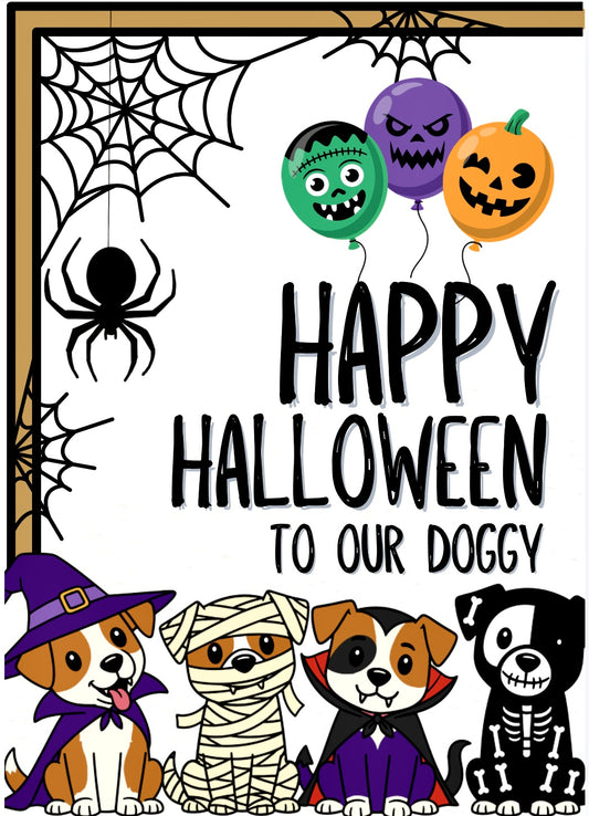 Happy Halloween To The Dog -  Greeting Card