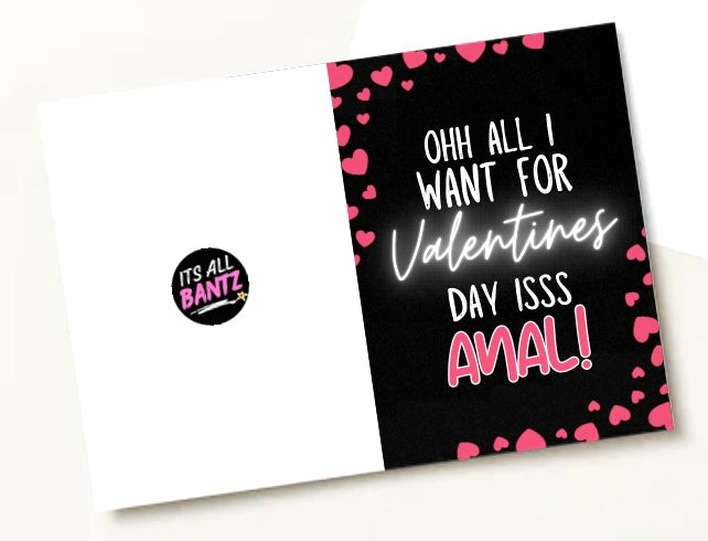 Anal For Valentines - Greeting Card