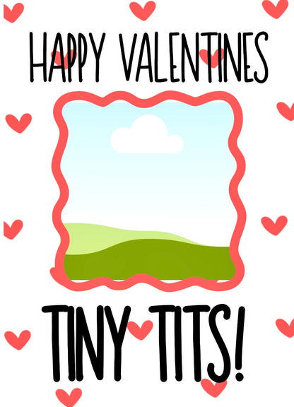 Valentines Tiny Tits - Greeting Card