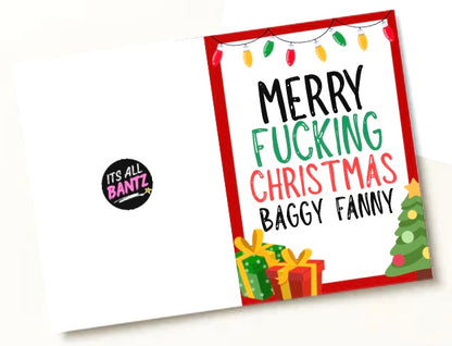 Christmas Baggy Fanny -  Greeting Card