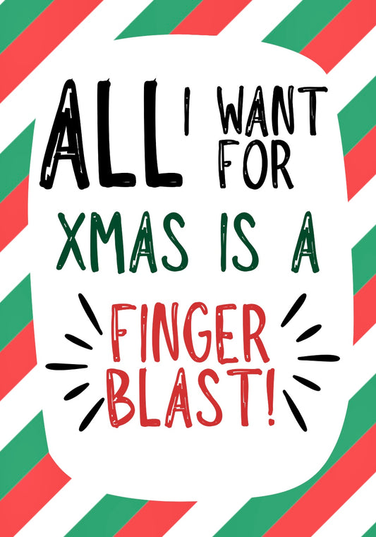 Finger Blast Christmas -  Greeting Card