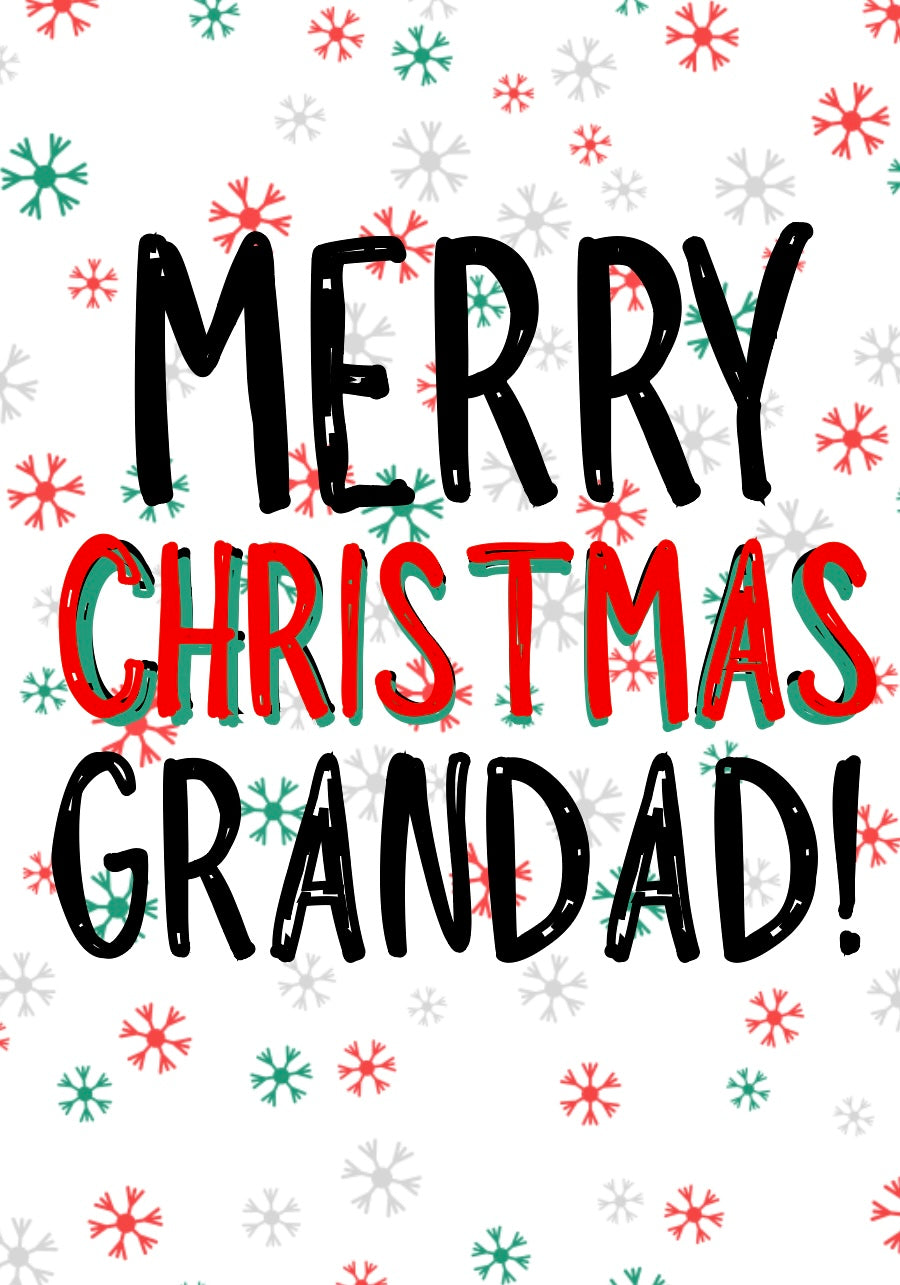 Merry Christmas Grandad -  Greeting Card