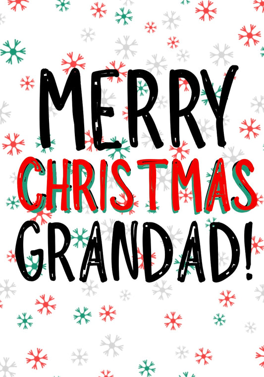 Merry Christmas Grandad -  Greeting Card
