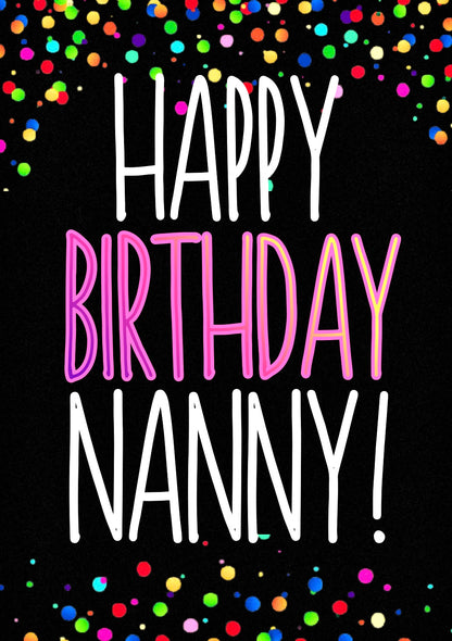 Birthday Nanny -  Birthday Card