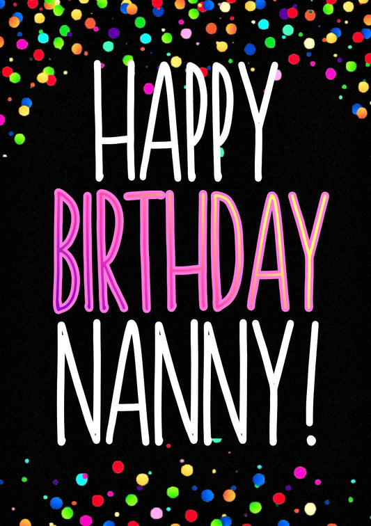 Birthday Nanny -  Birthday Card