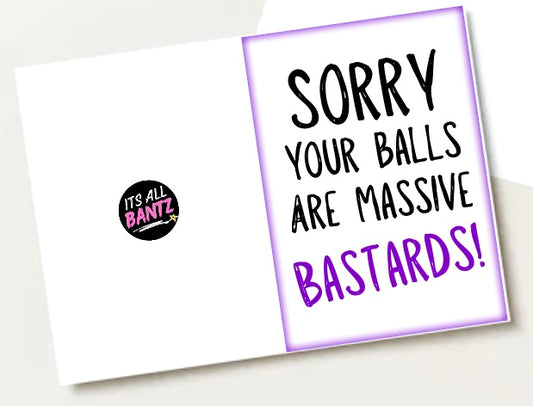Balls Are Bastards -  Greeting Card