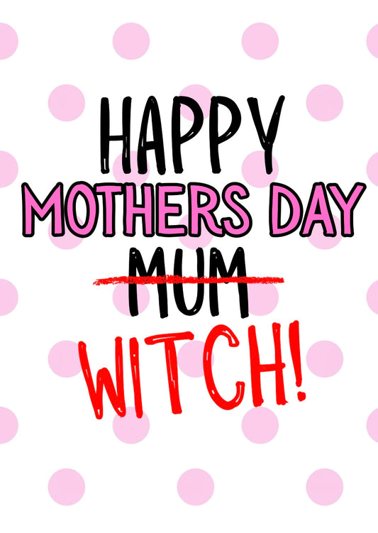 Mothers Day Witch - Greeting Card