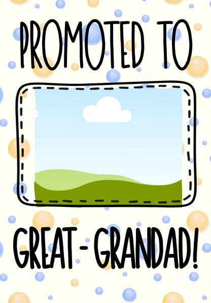 Promoted To Great Grandad - Greeting Card