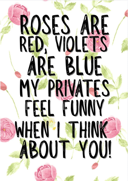 My Privates Feel Funny - Greeting Card