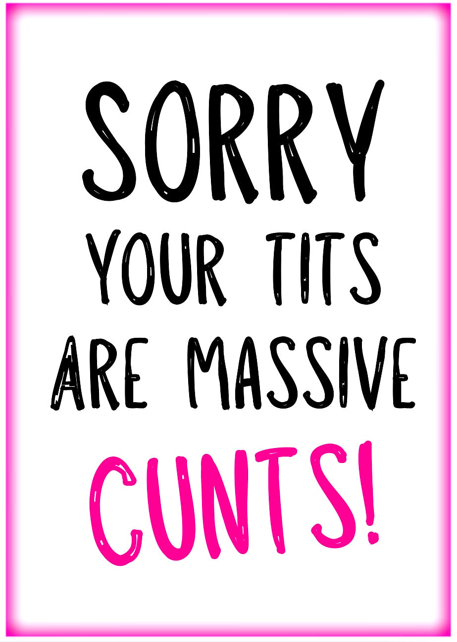 Tits Are Cunts -  Greeting Card