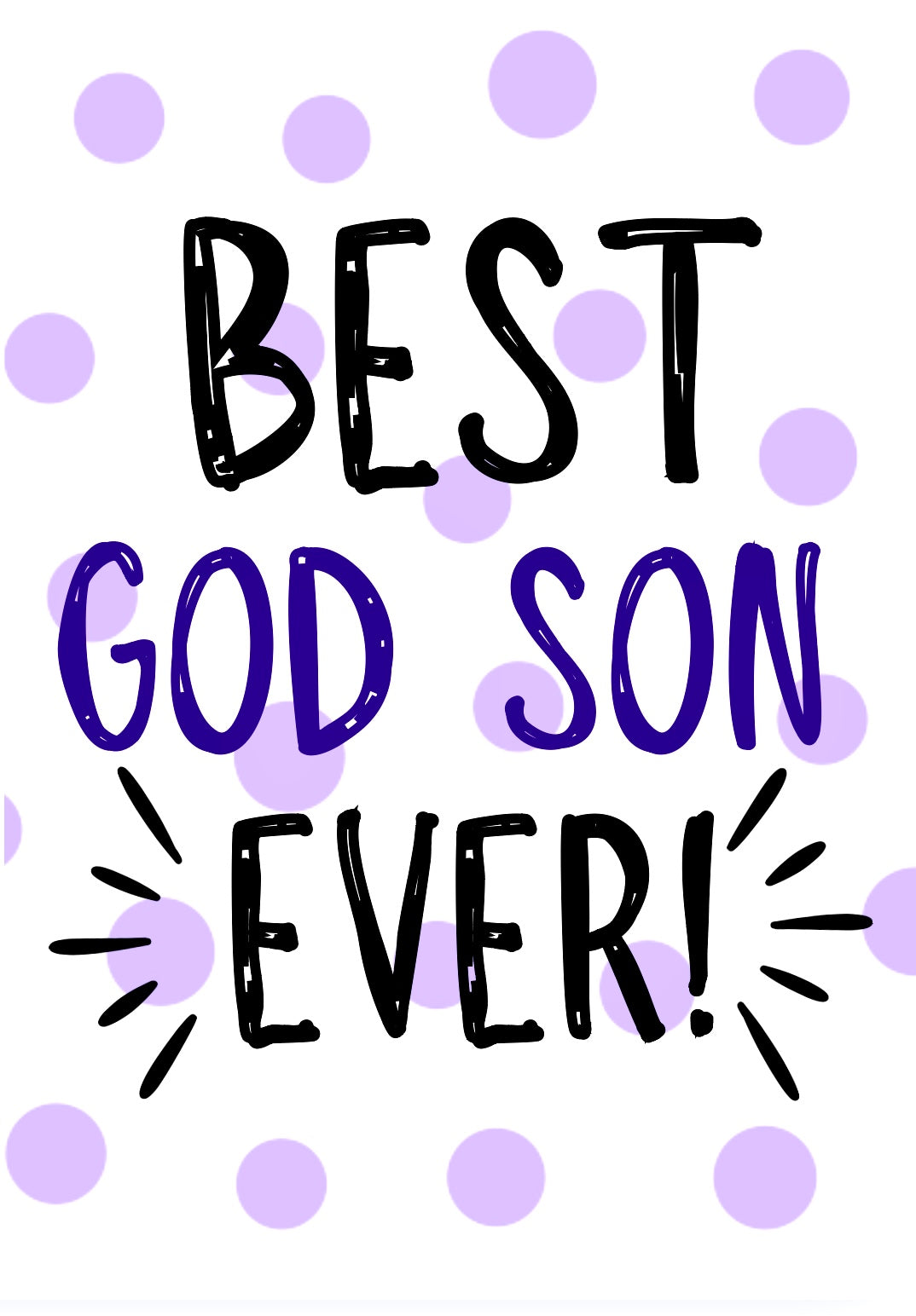 Best God Son Ever -  Greeting Card