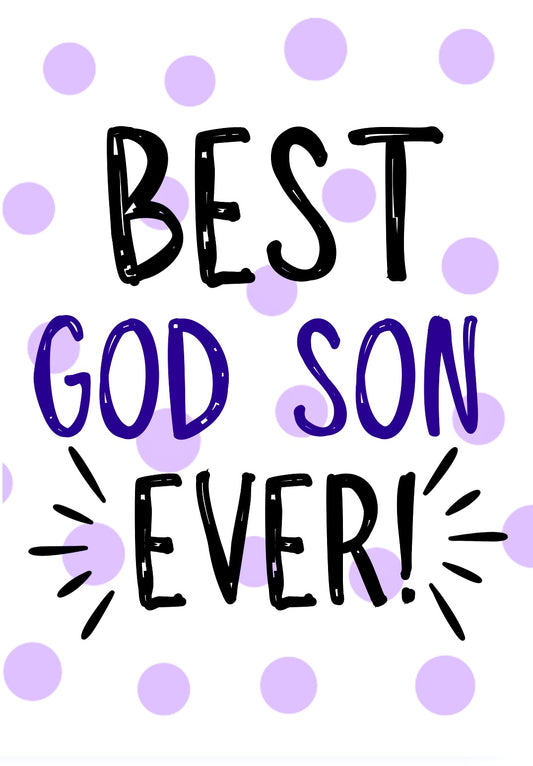 Best God Son Ever -  Greeting Card