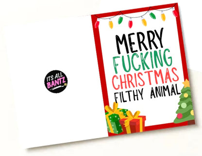 Christmas Filthy Animal -  Greeting Card