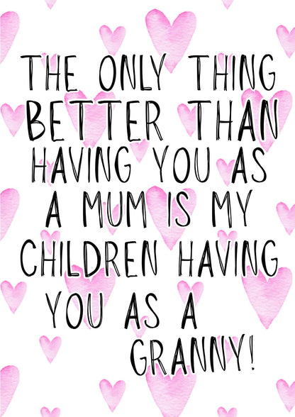 You As A Granny - Greeting Card