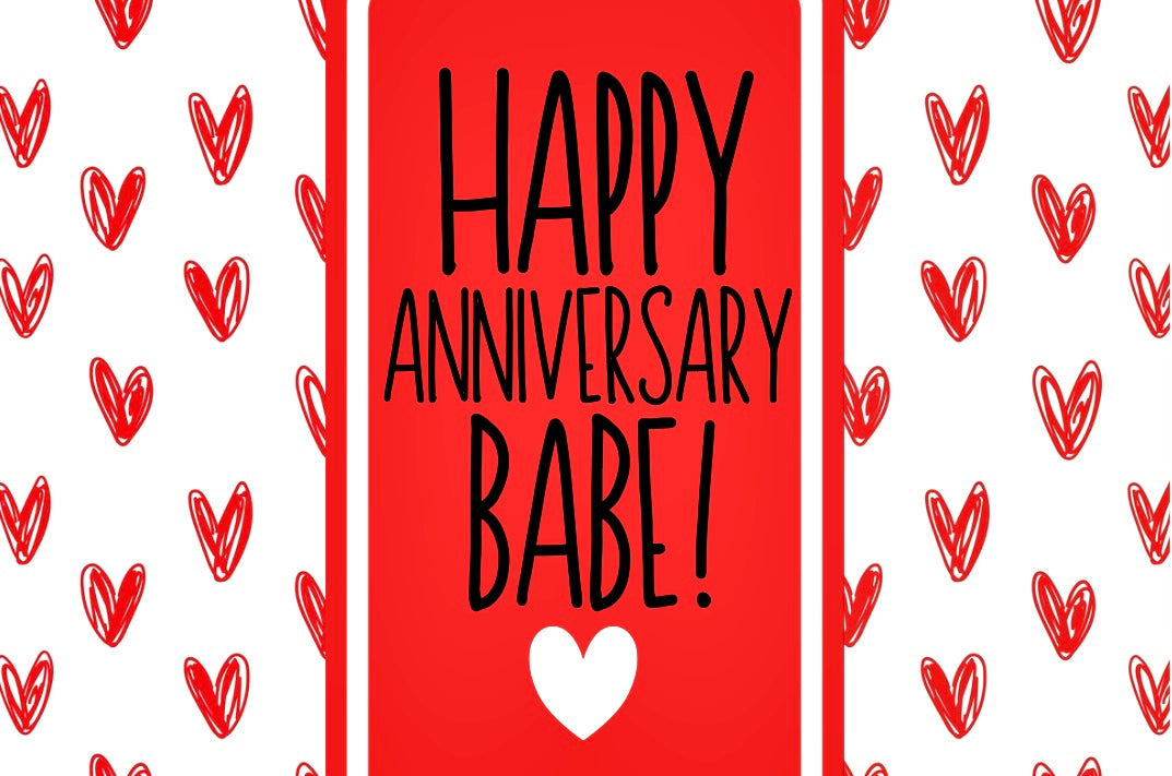 Happy Anniversary Babe - Wine Bottle Label
