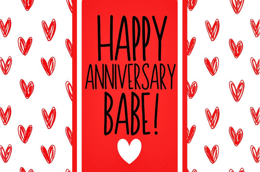 Happy Anniversary Babe - Wine Bottle Label
