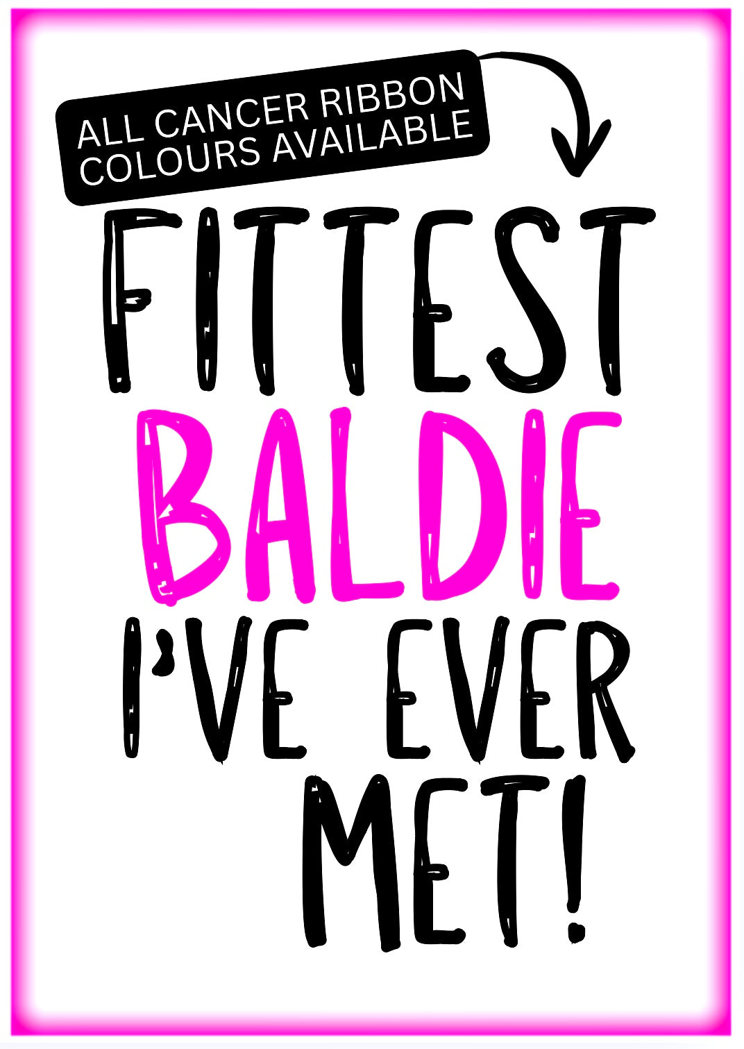 Fittest Baldie -  Greeting Card