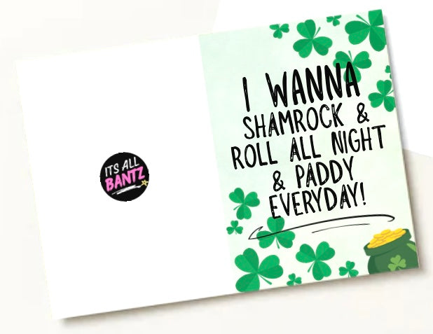 Shamrock & Roll All Night -  Greeting Card