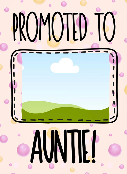 Promoted To Auntie - Greeting Card