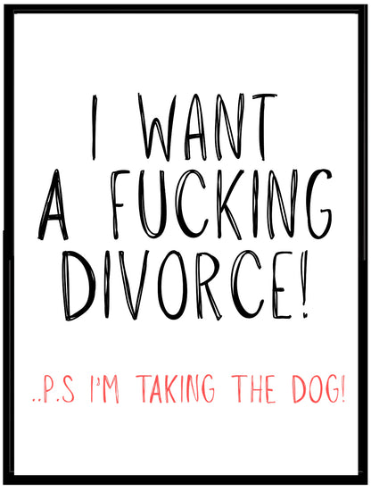 Taking The Dog -  Greeting Card