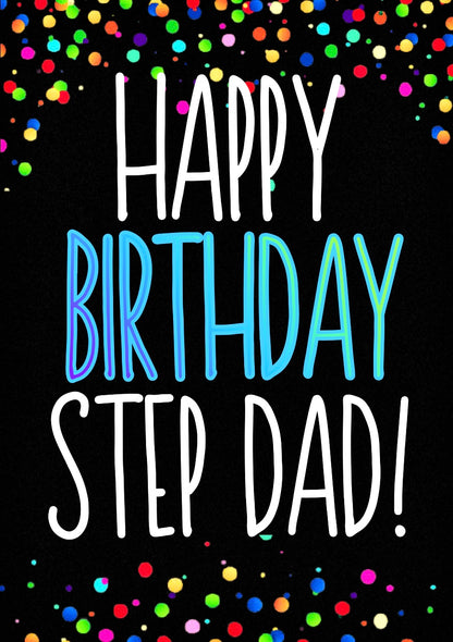Birthday Step Dad -  Birthday Card