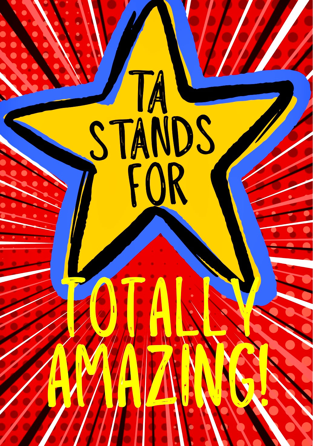 TA Stands For -  Greeting Card